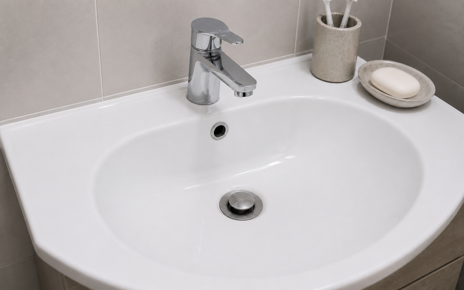 Bathroom sink after